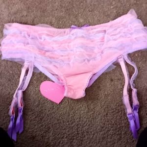 Dolls kill sugar thrillz pink garter panty